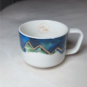 Starbucks Mug 2015 06/08 Artisan Series Blue Green Gold Limited Coffee Cup